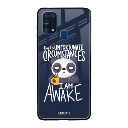 Struggling Panda Samsung Galaxy M31 Prime Glass Back Cover Online