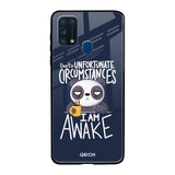 Struggling Panda Samsung Galaxy M31 Prime Glass Back Cover Online