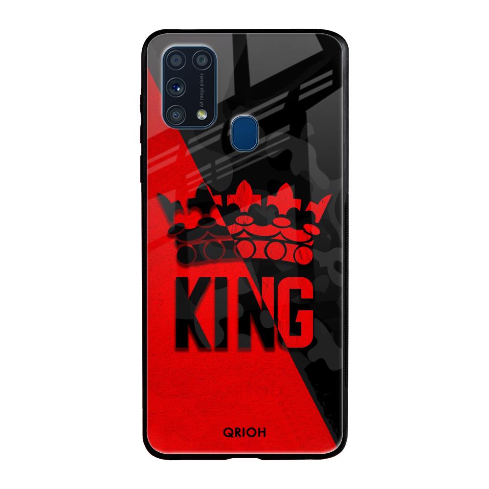 I Am A King Samsung Galaxy M31 Prime Glass Back Cover Online