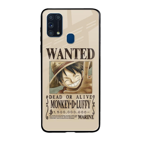 Luffy Wanted Samsung Galaxy M31 Prime Glass Back Cover Online