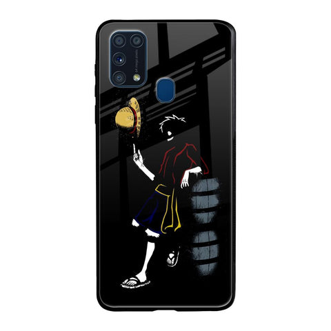 Luffy Line Art Samsung Galaxy M31 Prime Glass Back Cover Online