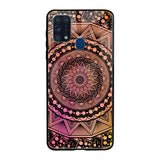 Floral Mandala Samsung Galaxy M31 Prime Glass Back Cover Online