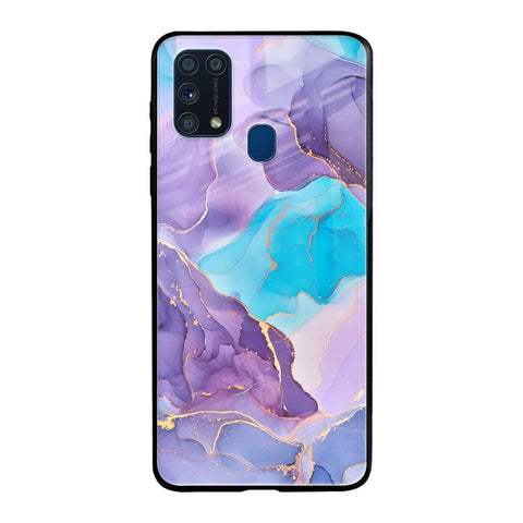 Alcohol ink Marble Samsung Galaxy M31 Prime Glass Back Cover Online