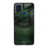 Green Leather Samsung Galaxy M31 Prime Glass Back Cover Online