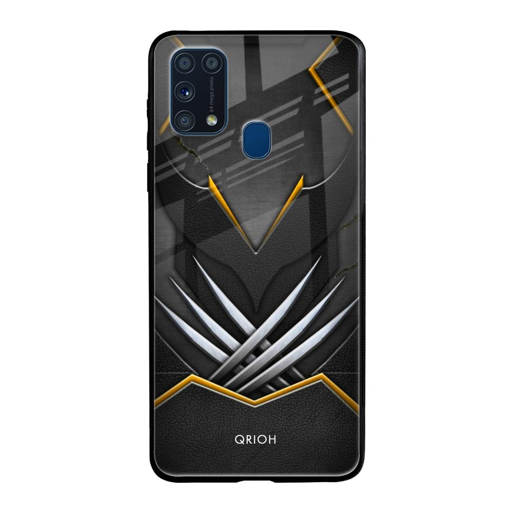 Black Warrior Samsung Galaxy M31 Prime Glass Back Cover Online