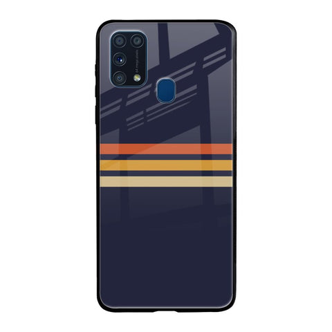 Tricolor Stripes Samsung Galaxy M31 Prime Glass Cases & Covers Online