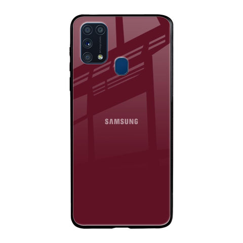Classic Burgundy Samsung Galaxy M31 Prime Glass Back Cover Online