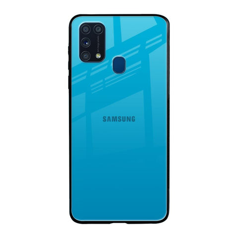Blue Aqua Samsung Galaxy M31 Prime Glass Back Cover Online
