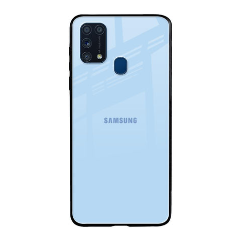 Pastel Sky Blue Samsung Galaxy M31 Prime Glass Back Cover Online