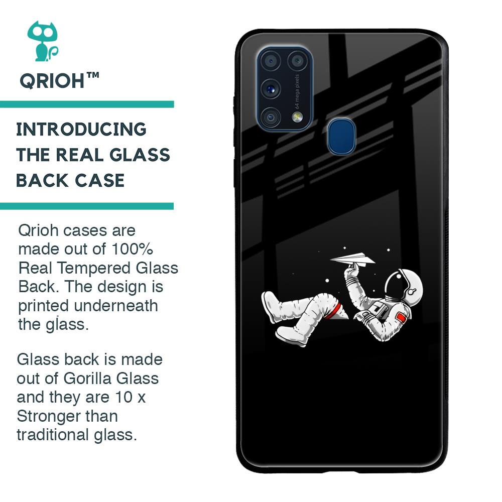 Space Traveller Glass Case for Samsung Galaxy M31 Prime
