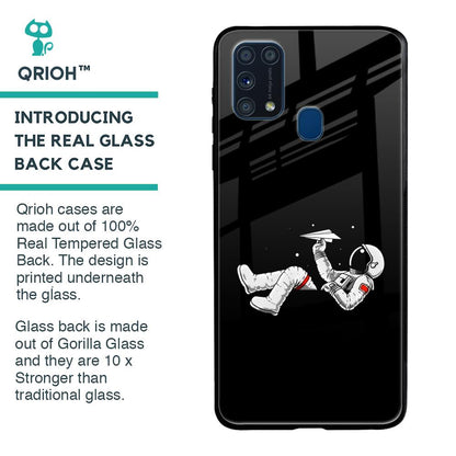 Space Traveller Glass Case for Samsung Galaxy M31 Prime