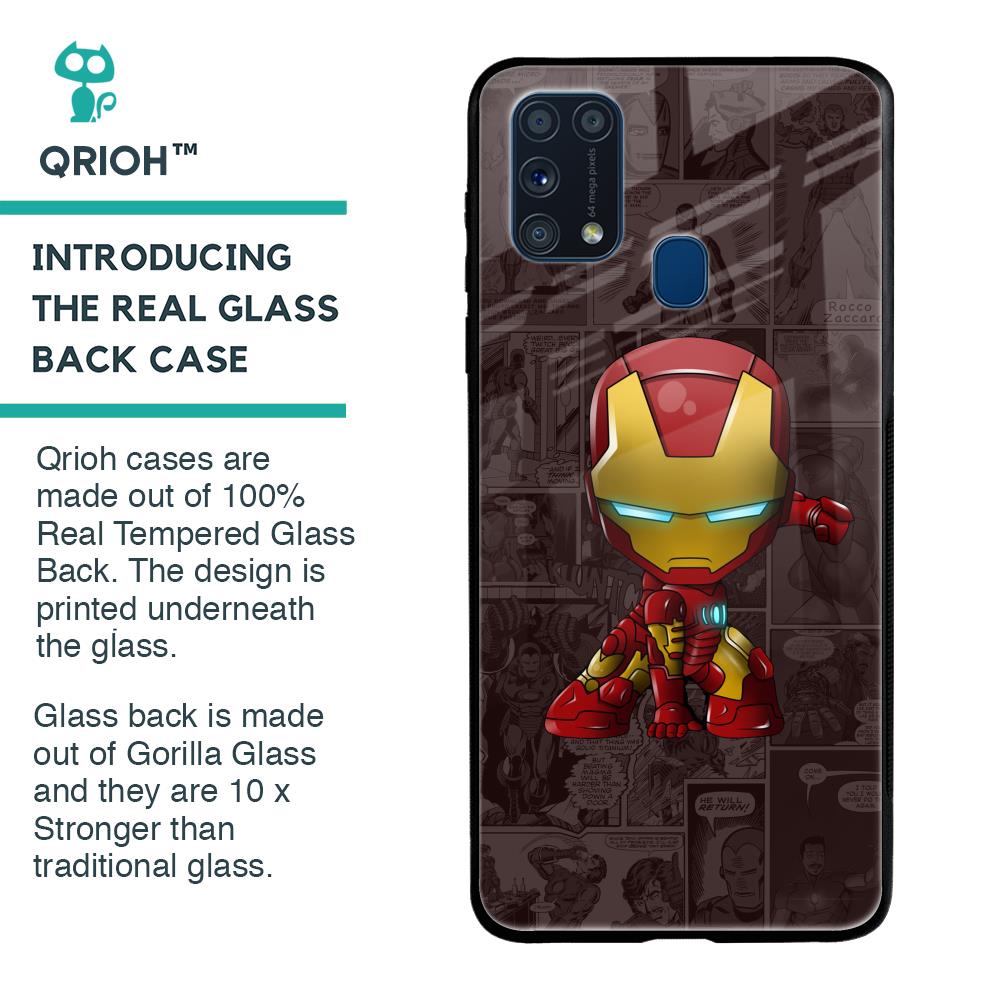 Angry Baby Super Hero Glass Case for Samsung Galaxy M31 Prime