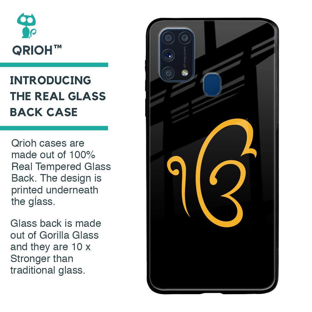 Luxury Fashion Initial Glass Case for Samsung Galaxy M31 Prime