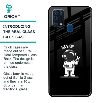 Peace Out Astro Glass Case for Samsung Galaxy M31 Prime