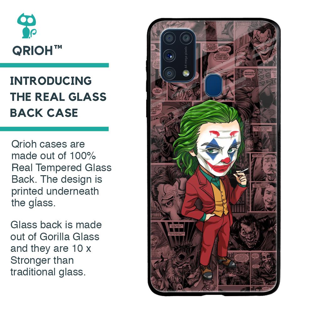 Joker Cartoon Glass Case for Samsung Galaxy M31 Prime