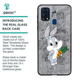 Cute Baby Bunny Glass Case for Samsung Galaxy M31 Prime
