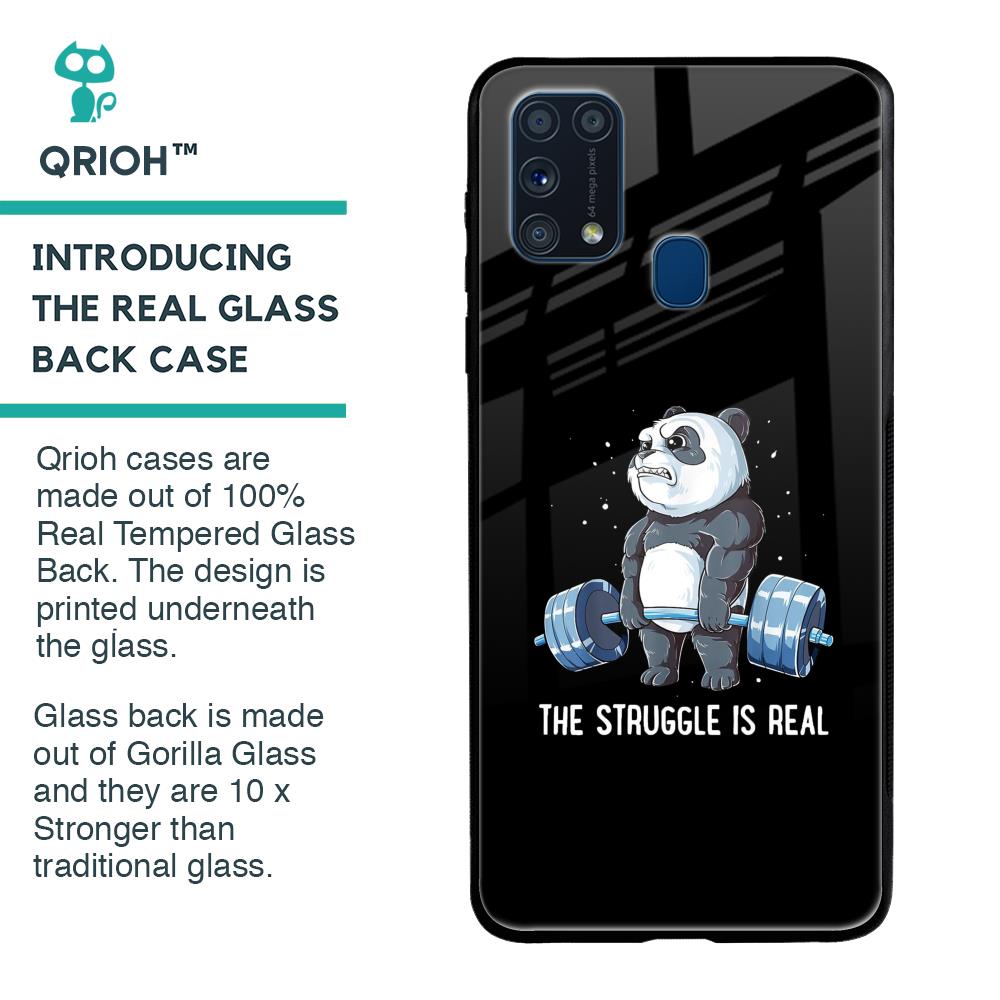 Real Struggle Glass Case for Samsung Galaxy M31 Prime