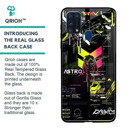 Astro Glitch Glass Case for Samsung Galaxy M31 Prime