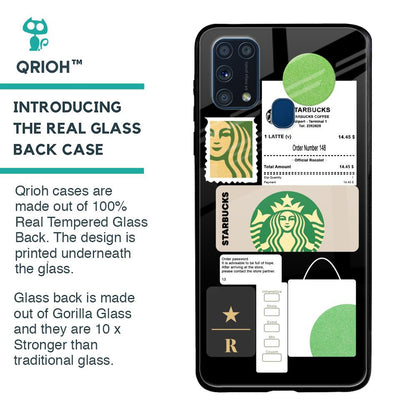Coffee Latte Glass Case for Samsung Galaxy M31 Prime