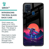 Retro Astronaut Glass Case for Samsung Galaxy M31 Prime