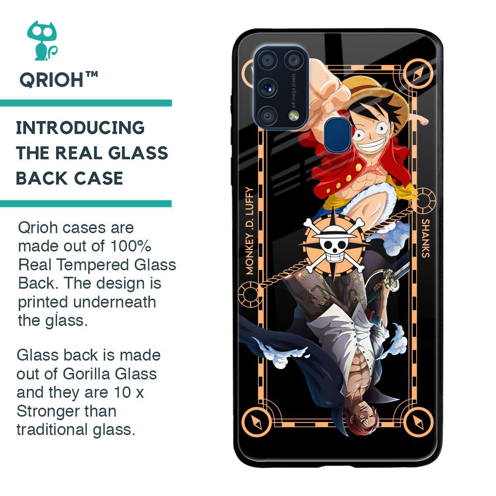 Shanks & Luffy Glass Case for Samsung Galaxy M31 Prime