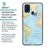 Travel Map Glass Case for Samsung Galaxy M31 Prime