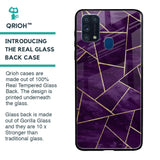 Geometric Purple Glass Case For Samsung Galaxy M31 Prime