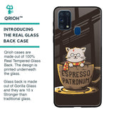 Tea With Kitty Glass Case For Samsung Galaxy M31 Prime