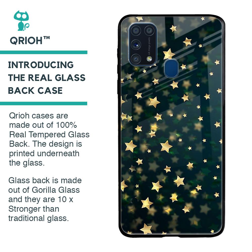 Dazzling Stars Glass Case For Samsung Galaxy M31 Prime