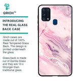 Diamond Pink Gradient Glass Case For Samsung Galaxy M31 Prime