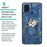 Kitty In Pocket Glass Case For Samsung Galaxy M31 Prime