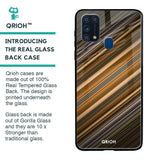 Diagonal Slash Pattern Glass Case for Samsung Galaxy M31 Prime