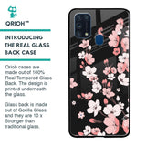 Black Cherry Blossom Glass Case for Samsung Galaxy M31 Prime
