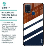 Bold Stripes Glass case for Samsung Galaxy M31 Prime
