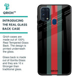 Vertical Stripes Glass Case for Samsung Galaxy M31 Prime