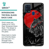 Red Moon Tiger Glass Case for Samsung Galaxy M31 Prime