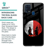 Anime Red Moon Glass Case for Samsung Galaxy M31 Prime
