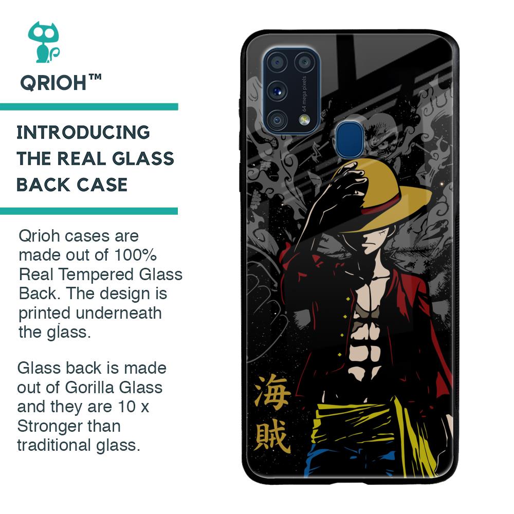 Dark Luffy Glass Case for Samsung Galaxy M31 Prime