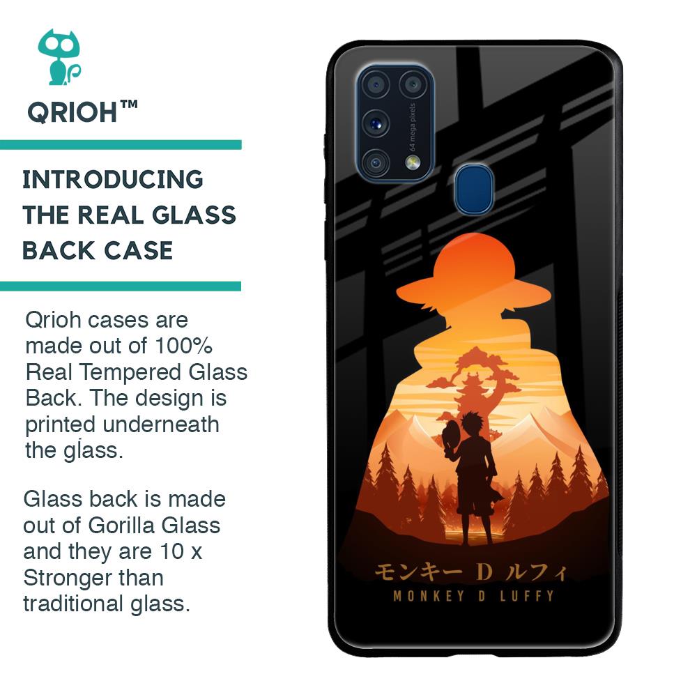 Luffy One Piece Glass Case for Samsung Galaxy M31 Prime