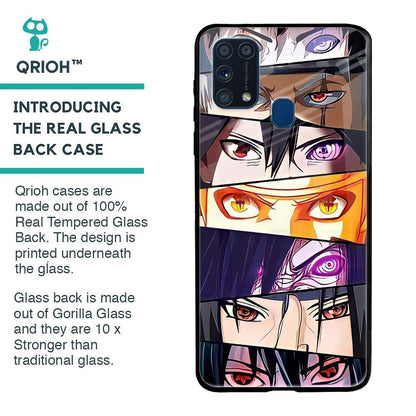 Anime Eyes Glass Case for Samsung Galaxy M31 Prime