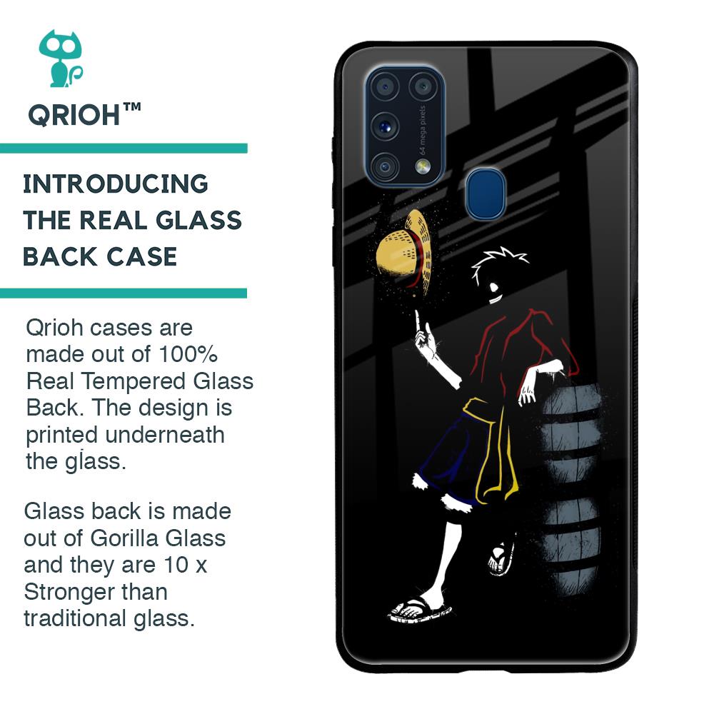 Luffy Line Art Glass Case for Samsung Galaxy M31 Prime