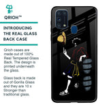 Luffy Line Art Glass Case for Samsung Galaxy M31 Prime