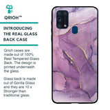 Purple Gold Marble Glass Case for Samsung Galaxy M31 Prime