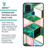 Seamless Green Marble Glass Case for Samsung Galaxy M31 Prime