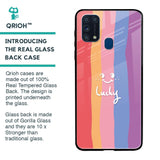 Lucky Abstract Glass Case for Samsung Galaxy M31 Prime