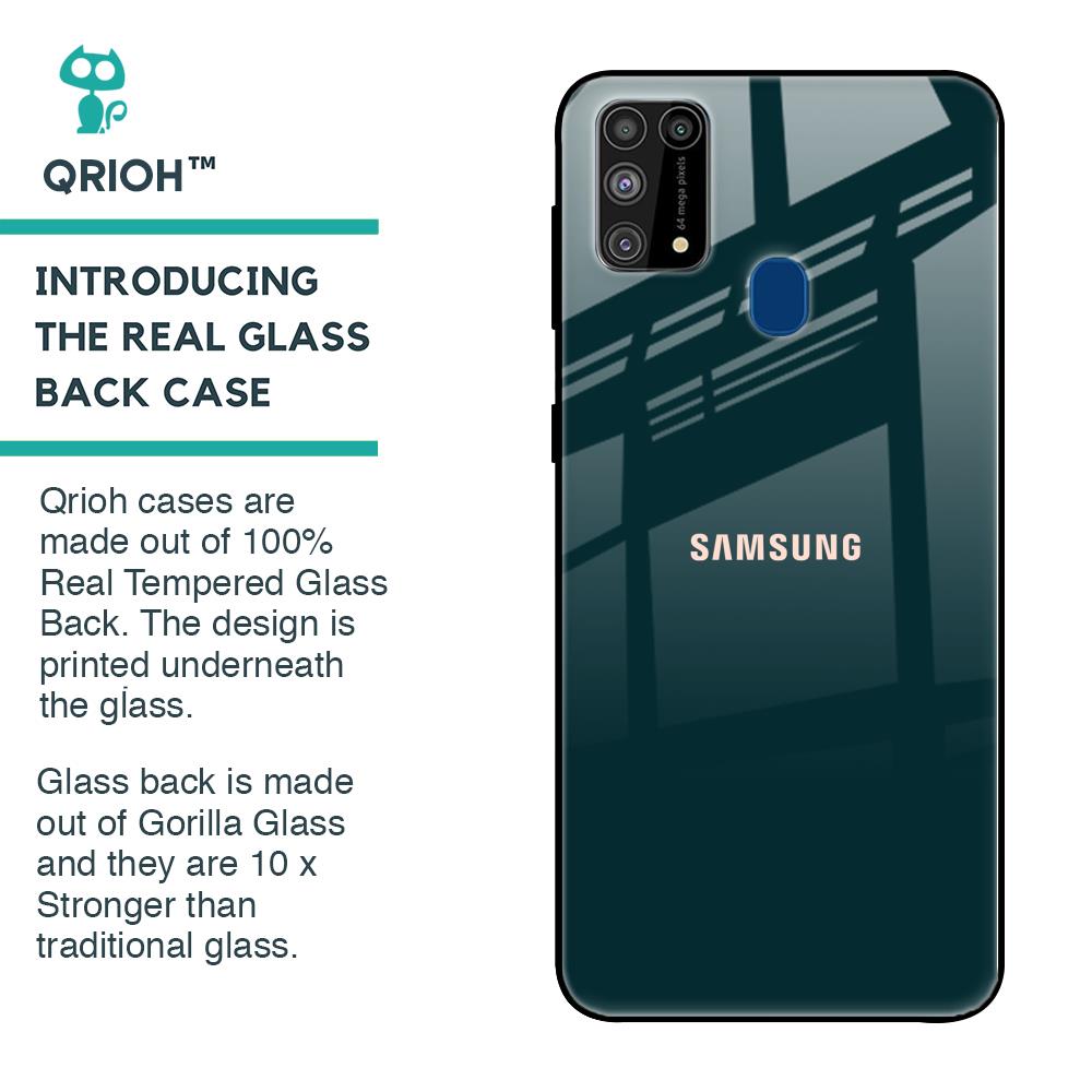 Hunter Green Glass Case For Samsung Galaxy M31 Prime