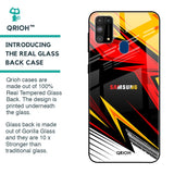 Race Jersey Pattern Glass Case For Samsung Galaxy M31 Prime