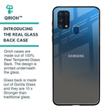 Blue Grey Ombre Glass Case for Samsung Galaxy M31 Prime