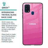 Pink Ribbon Caddy Glass Case for Samsung Galaxy M31 Prime