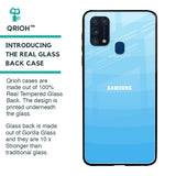 Wavy Blue Pattern Glass Case for Samsung Galaxy M31 Prime